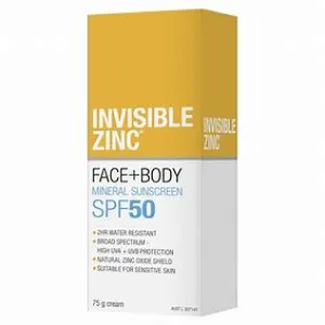 INVISIBLE ZINC FACE   BODY Mineral Sunscreen SPF 50 75g