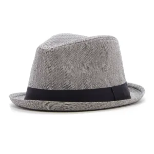 Knuckleheads Grey Herringbone Fedora