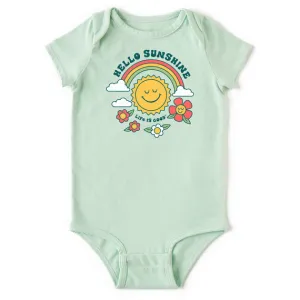 Life is Good Baby Hello Sunshine Rainbow Sun Crusher Bodysuit