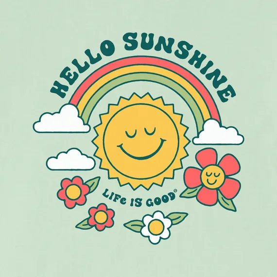 Life is Good Baby Hello Sunshine Rainbow Sun Crusher Bodysuit
