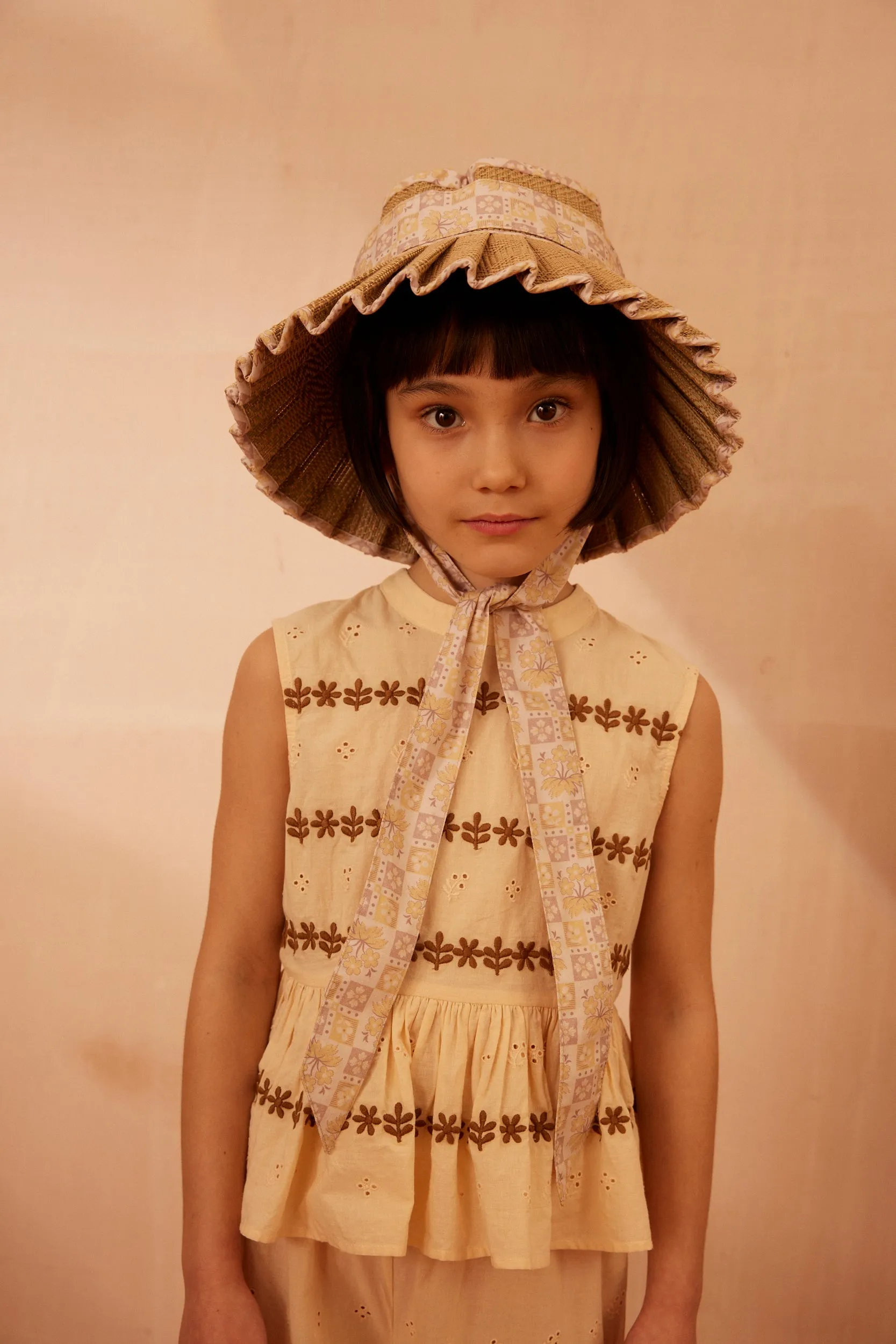 Lorna Murray x Apolina - Nikki Beach Maxi Sunhat - Patio Floral