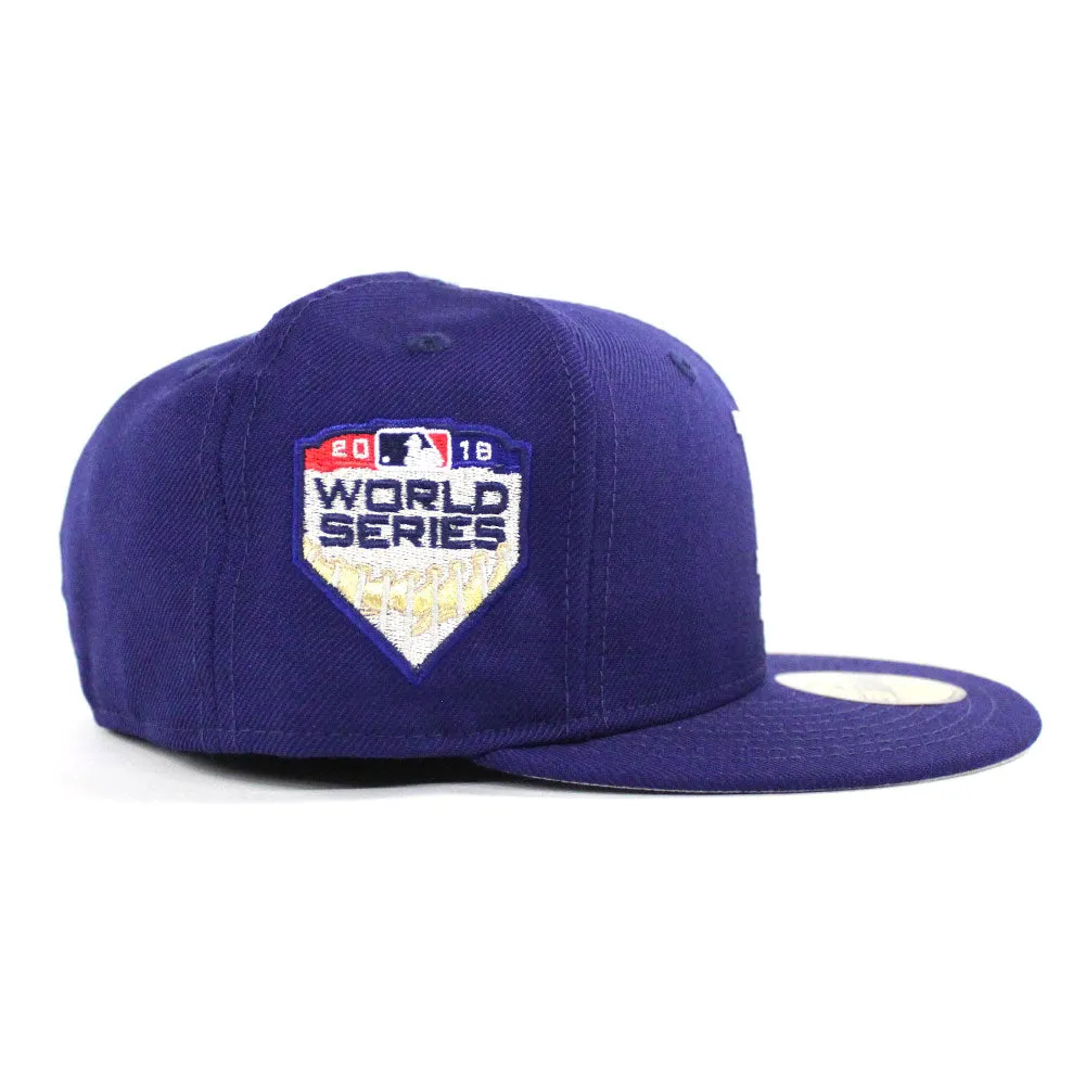 Los Angeles Dodgers 2018 World Series New Era 59Fifty Fitted Hat (Blue Gray Under Brim)