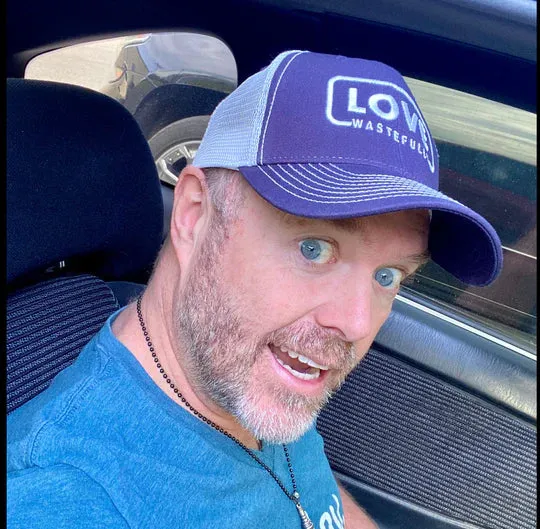 LOVE WASTEFULLY TRUCKER hat