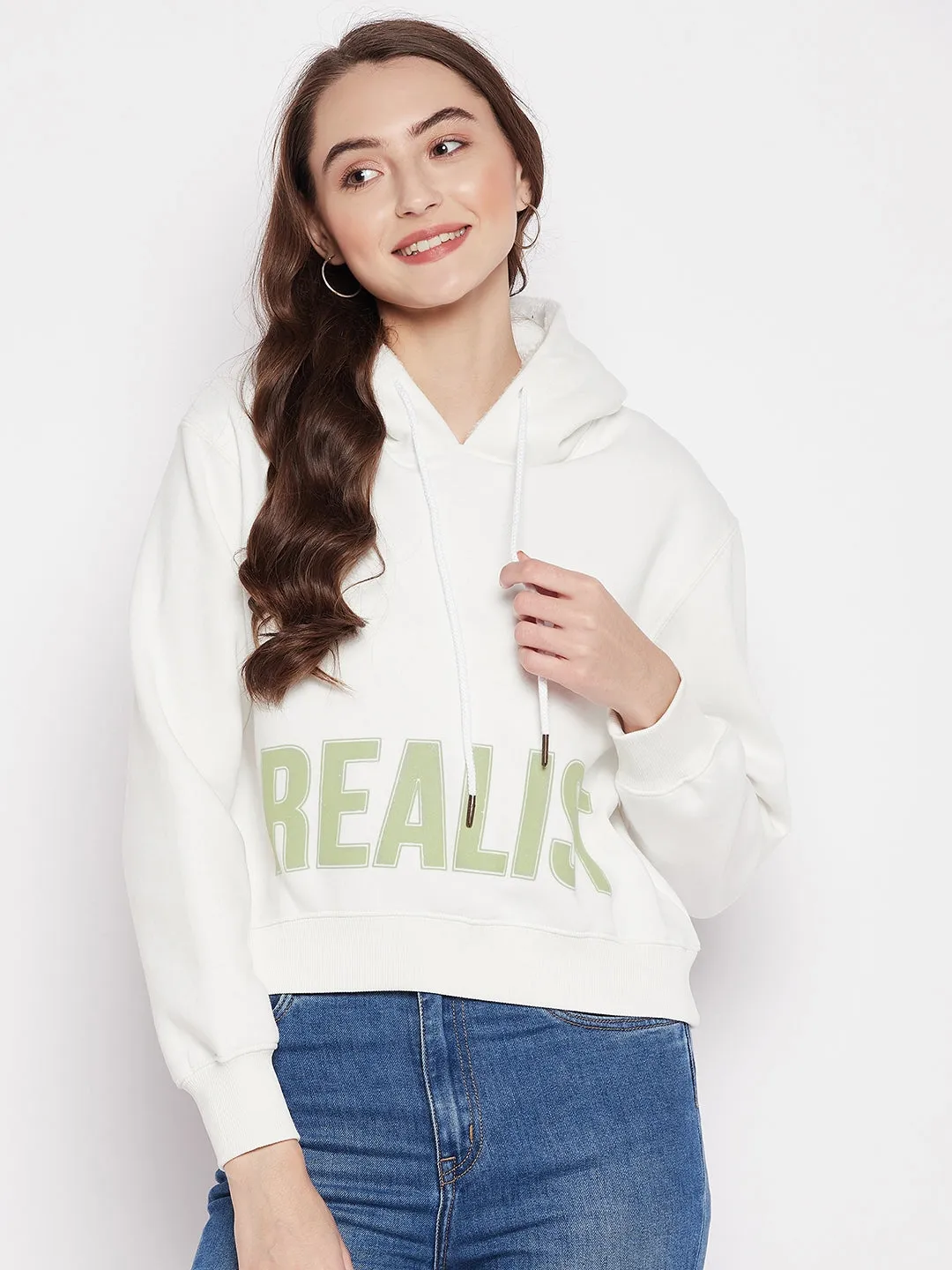 MADAME Printed Hooded Sweatshirt