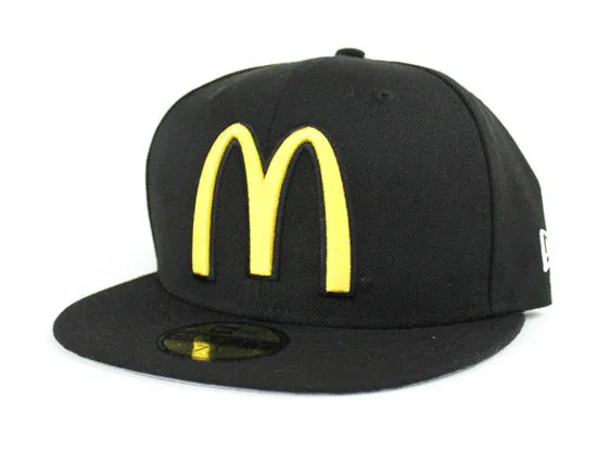 McDonalds New Era 59FIFTY Custom Fitted Hats (Jamie McMurray 1 Black Gray Under Brim)