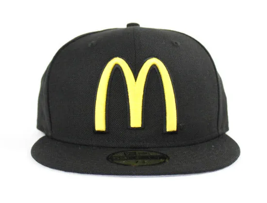 McDonalds New Era 59FIFTY Custom Fitted Hats (Jamie McMurray 1 Black Gray Under Brim)