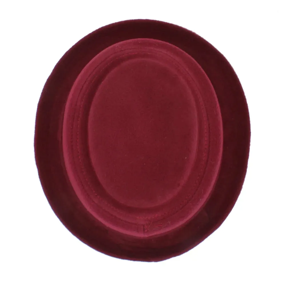 Men Women Woolen Wool Blend Pork Pie Hats Fedora Trilby Sunhat Street