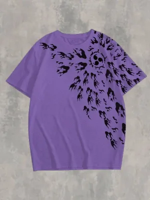 Men's Anime Loose Trendy Printed Round Neck Short Sleeve T-Shirt