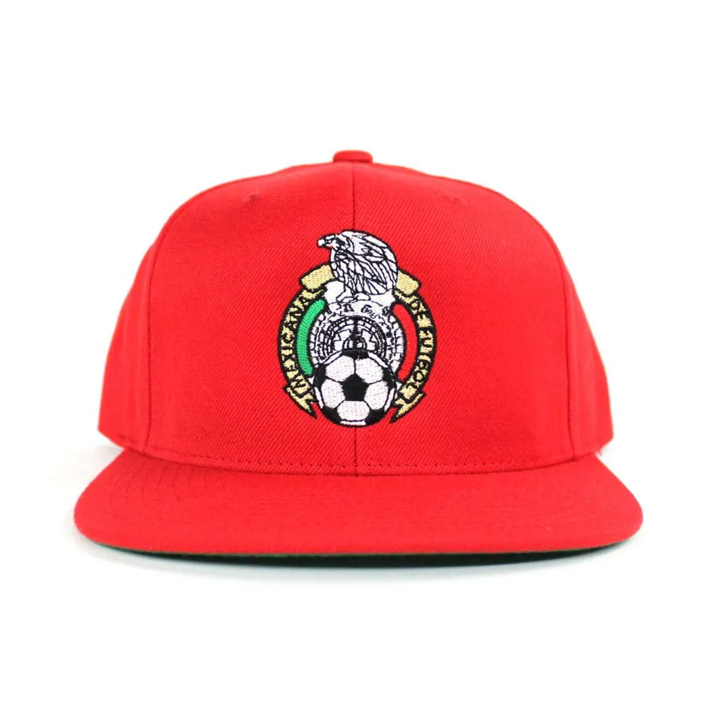 Mexico Crest Snapback Hat (Red Green Under Brim)