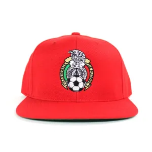 Mexico Crest Snapback Hat (Red Green Under Brim)