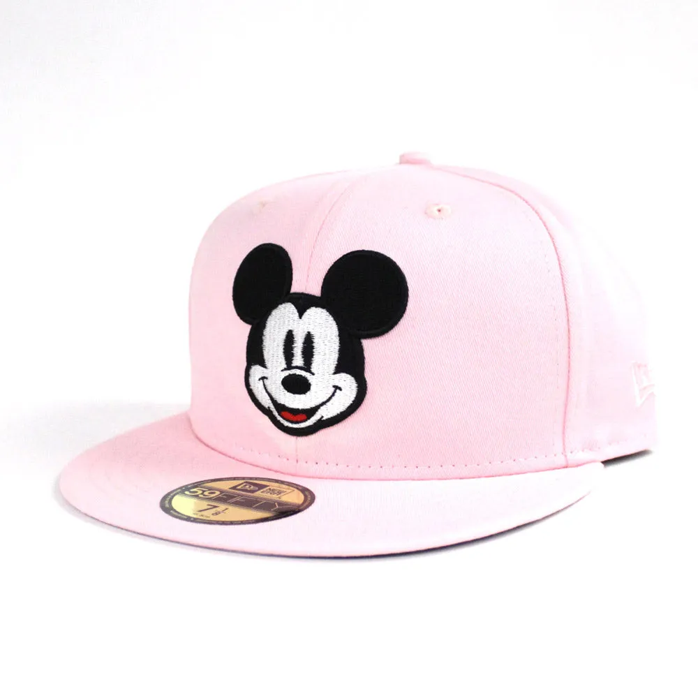Mickey Mouse New Era 59Fifty Fitted Hat (Pink Gray Under Brim)