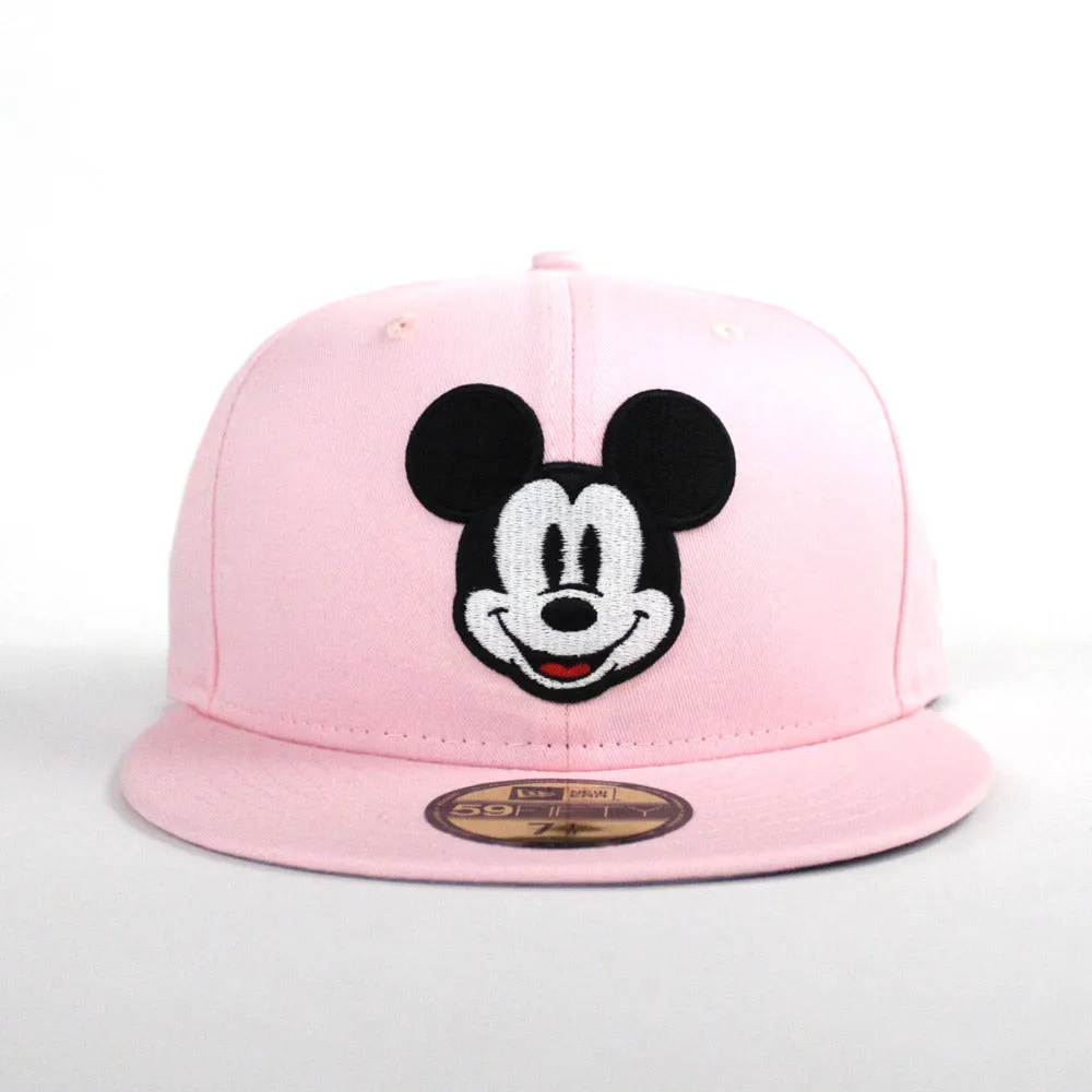 Mickey Mouse New Era 59Fifty Fitted Hat (Pink Gray Under Brim)