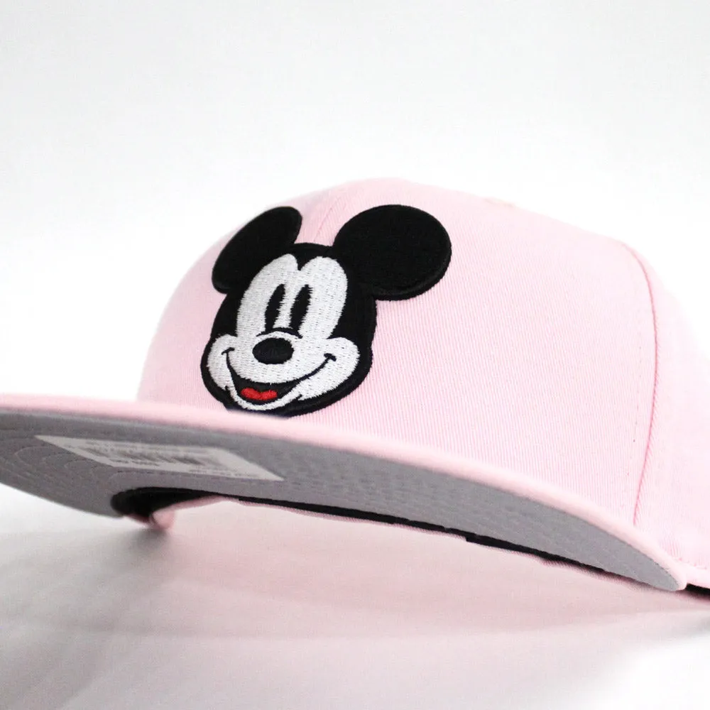 Mickey Mouse New Era 59Fifty Fitted Hat (Pink Gray Under Brim)