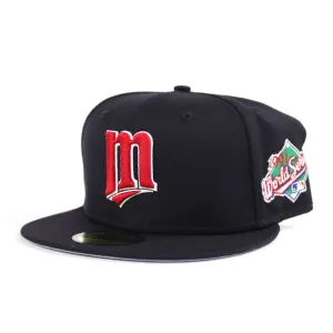 Minnesota Twins 1991 World Series New Era 59Fifty Fitted Hat (Navy Gray Under Brim)