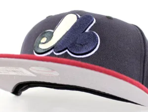 Montreal Expos New Era 59Fifty Fitted Hat (Navy Maroon Gray Under Brim)