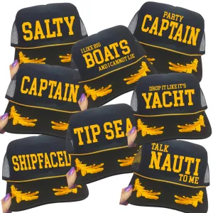 Nautical Theme Group Trip Hats/ Boat Hats/ Cruise Hats/ Sailing Hats/ Funny Hats For Group Vacays