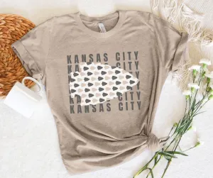 Neutral Kansas City Repeat w/ Arrowhead Tan Graphic Tee