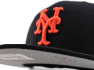 New York Mets New Era 59Fifty Fitted Hats (NAVY ORANGE GRAY UNDER BRIM)