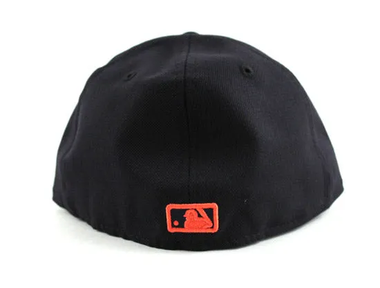 New York Mets New Era 59Fifty Fitted Hats (NAVY ORANGE GRAY UNDER BRIM)