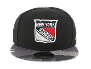 New York Rangers New Era 59Fifty Fitted Hat (Camouflage Jet Black Air Foamposite One Urban Fighter)-7 7/8