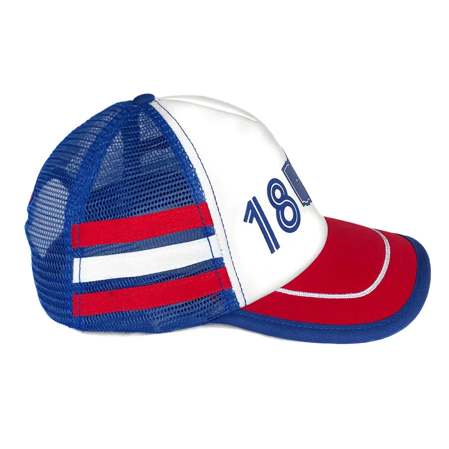 Ohio 1803 Retro Striped Trucker