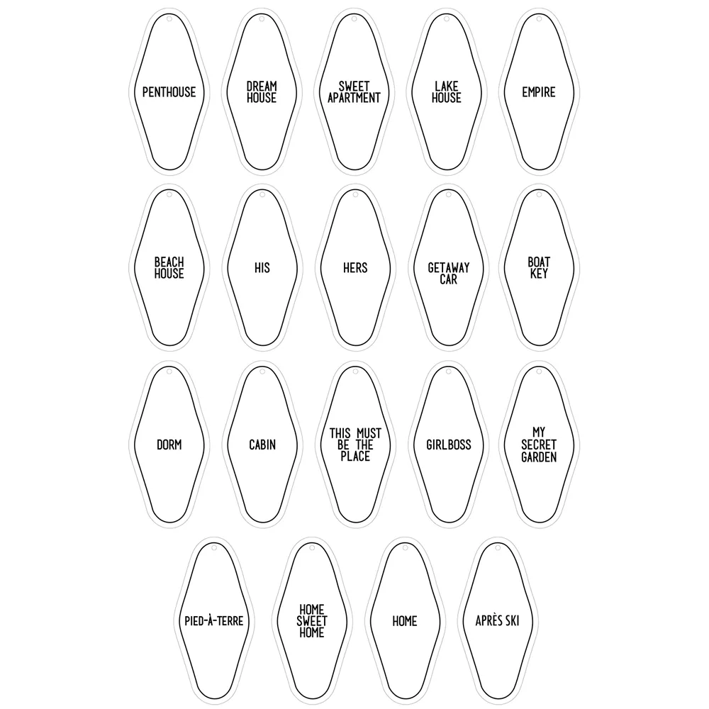 Patterned Hotel Keychain (WS)
