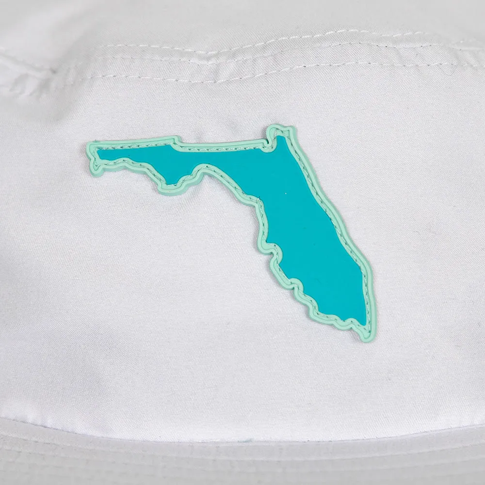 Performance Bucket Hat | Florida Palm Tree | White