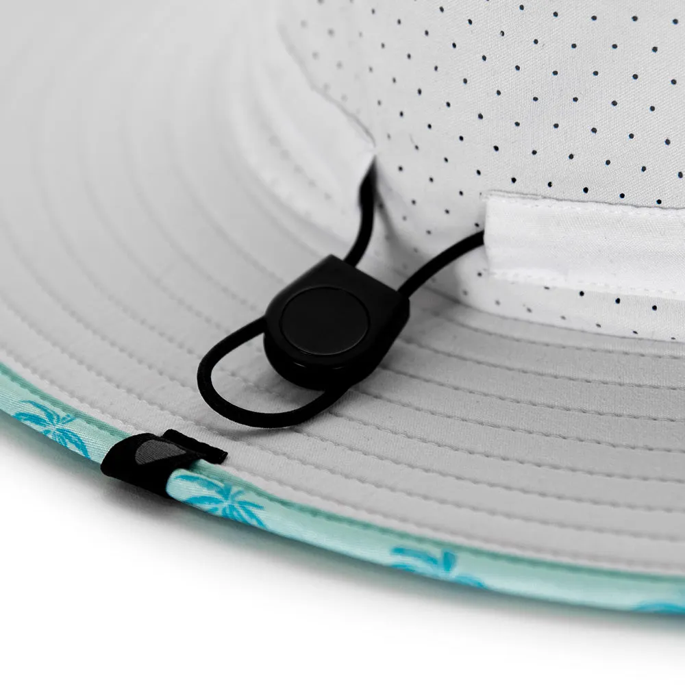 Performance Bucket Hat | Florida Palm Tree | White