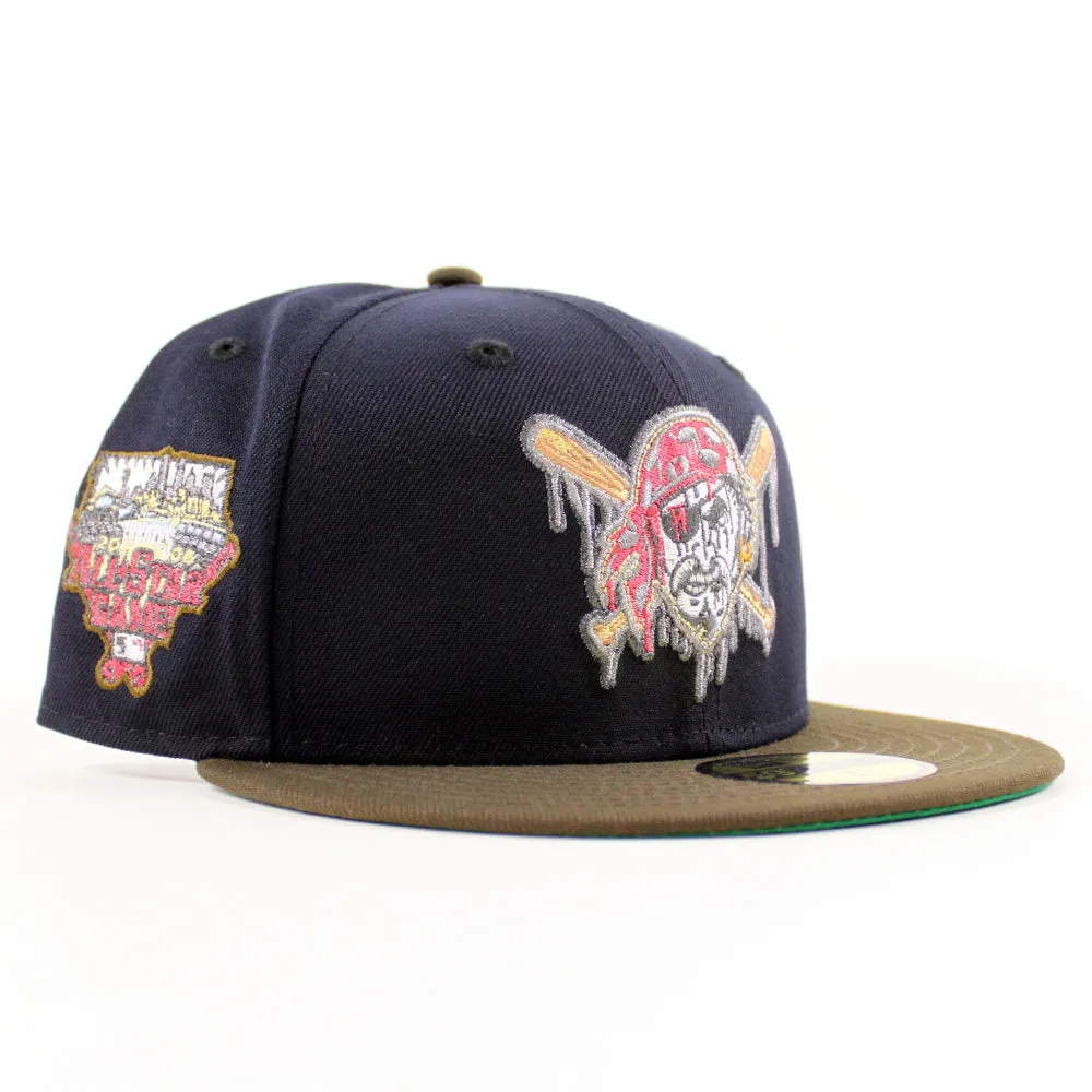 Pittsburgh Pirates 2006 All-Star Game 59Fifty New Era Fitted Hats (Drip Navy Walnut Green Under Brim)