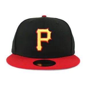 Pittsburgh Pirates New Era 59Fifty Fitted Hat (1999-2000 ALT Black Red Gray Under Brim)
