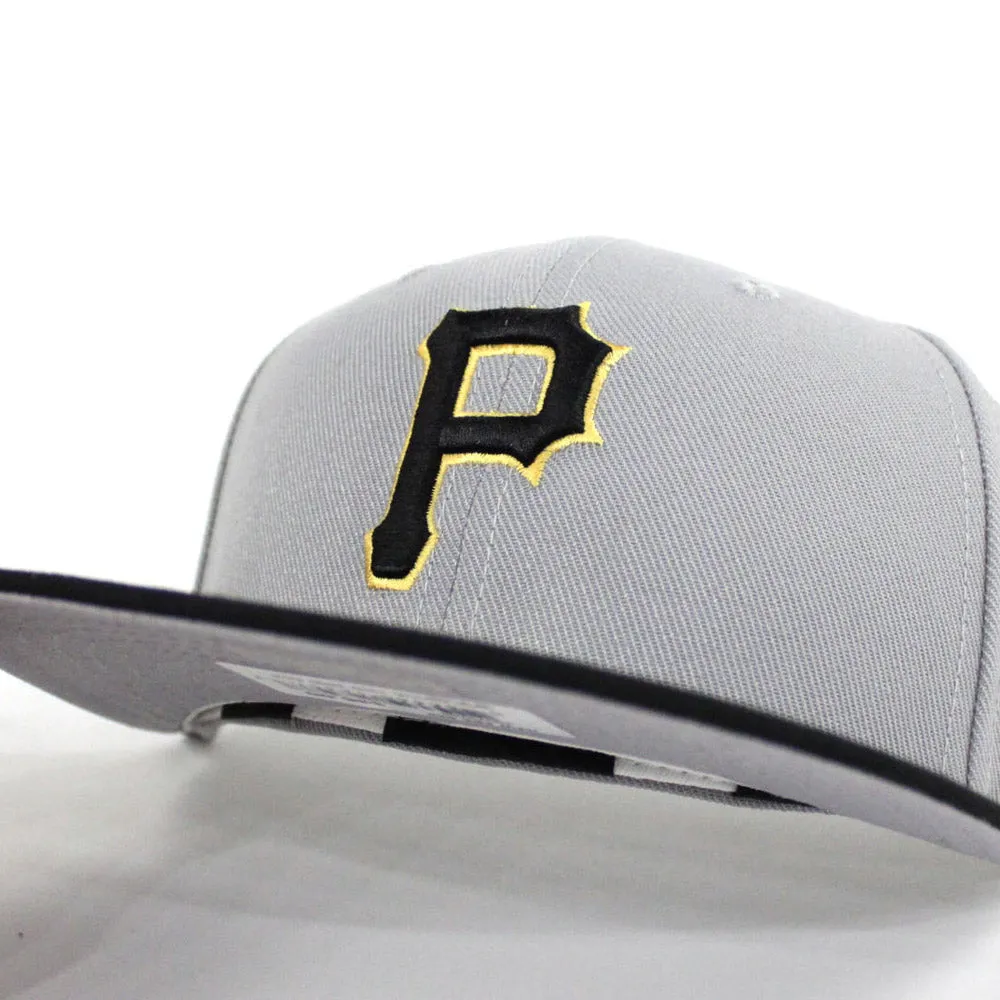 Pittsburgh Pirates New Era 59Fifty Fitted Hat (1999-2000 Road Gray Black Gray Under Brim)