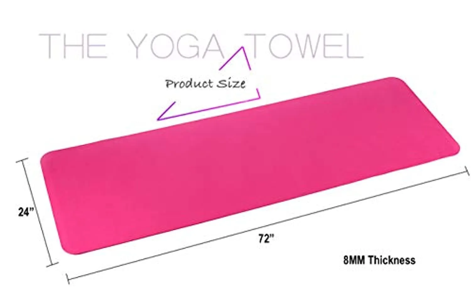 Polly House Eco-Friendly 100% TPE High Density Exercise Yoga Mat for Pilates, Extra Thick 8mm, Free Quality Carrying Bag, Excellent Cushion, Anti-Skid and Light-Weight, Size 72”X24”
