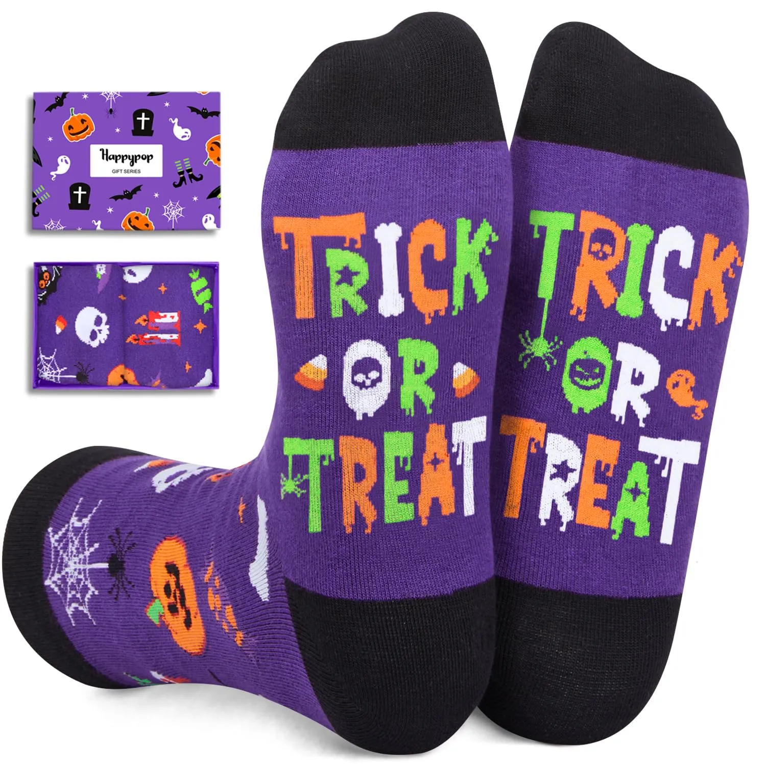 Pumpkin Gifts Halloween Socks Men Women - Halloween Gifts Pumpkin Skull Ghost Socks, Trick or Treat