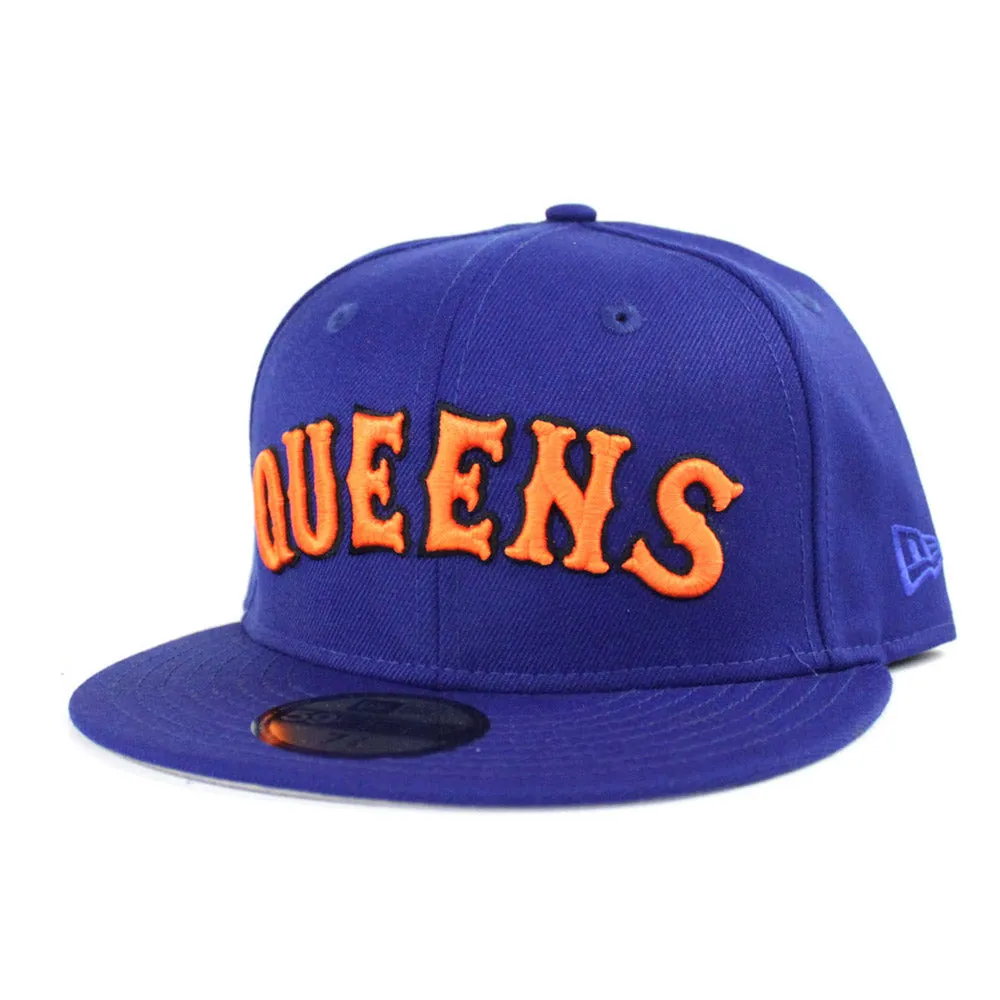 Queens New Era 59Fifty Fitted Hat (Blue Gray Under Brim)