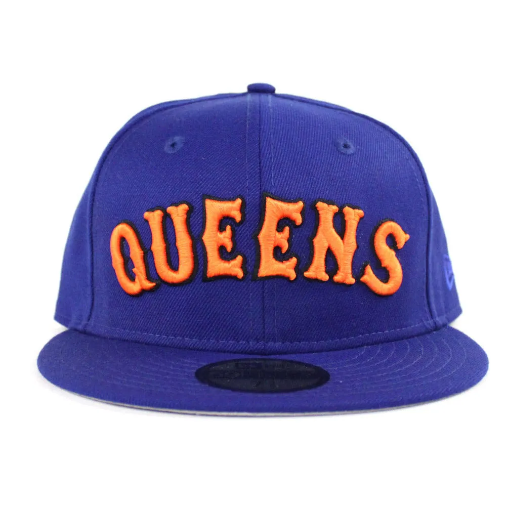 Queens New Era 59Fifty Fitted Hat (Blue Gray Under Brim)