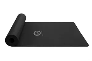 Quest Yoga Mat - Extra-thick 6mm Non-slip Sports and Fitness Mat, an Artifact for Yoga, Pilates and Floor Exercises (72"L x 24"W x 6mm Thick)(Black)(With Sling Carrier)