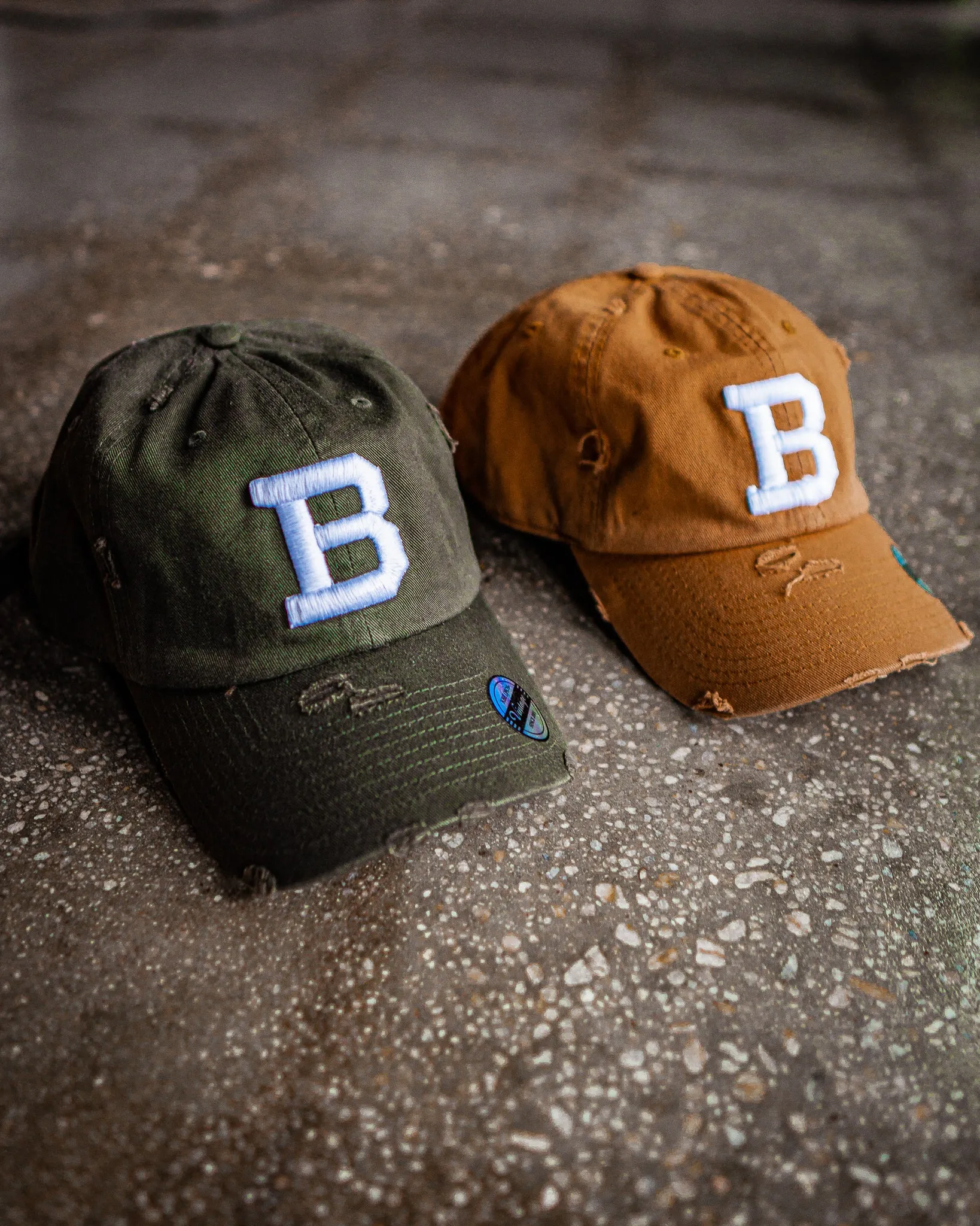 "B" Logo Hat (Distressed)