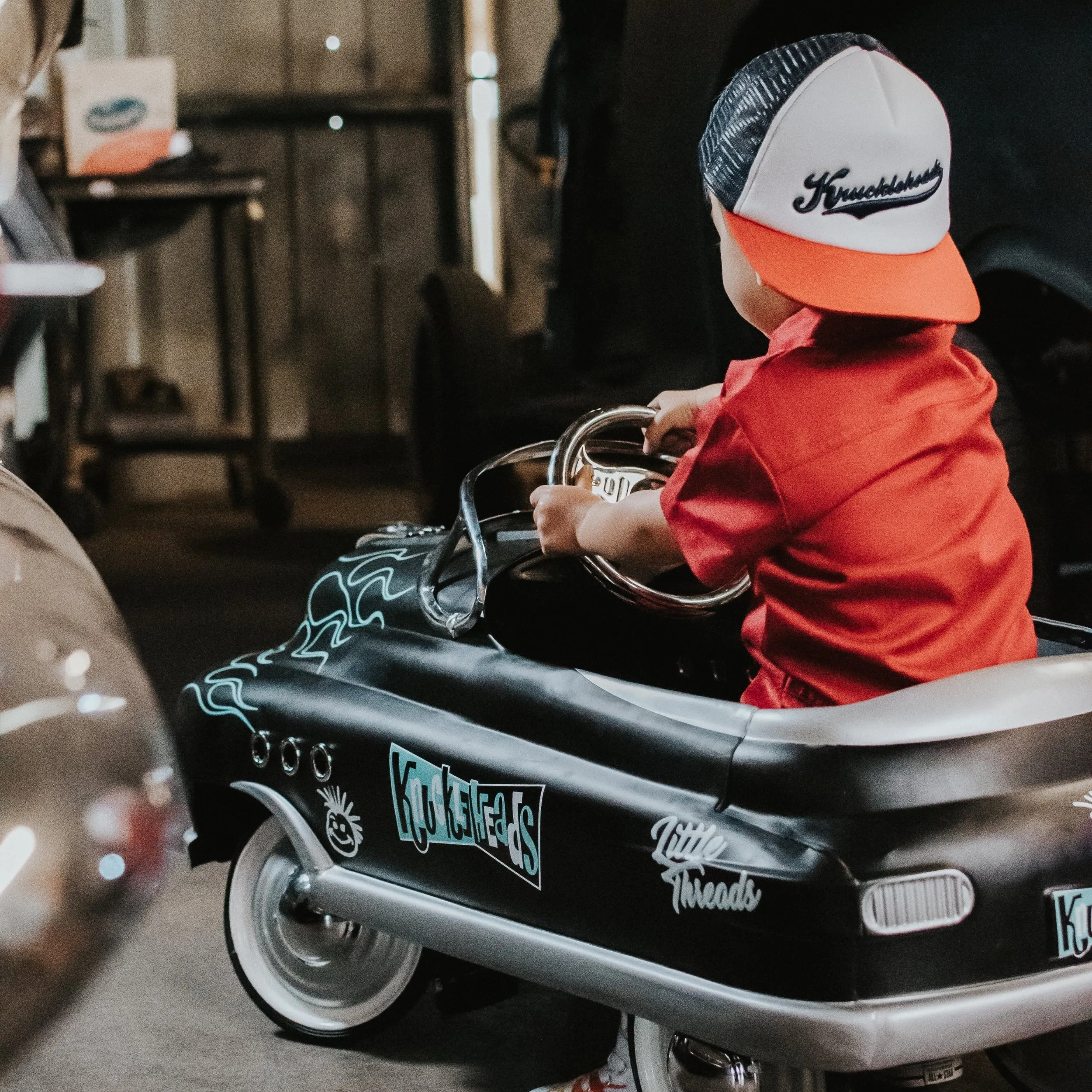 Red Navy Kids Trucker Hat