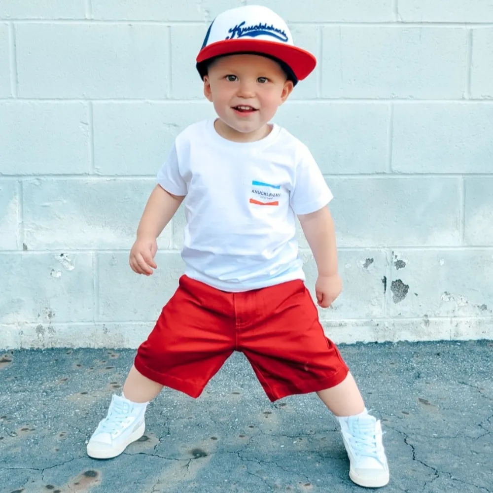 Red Navy Kids Trucker Hat
