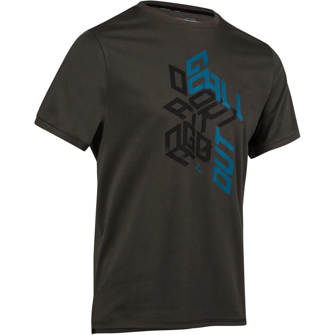 Regular-Fit Gym & Pilates T-Shirt - Khaki Print