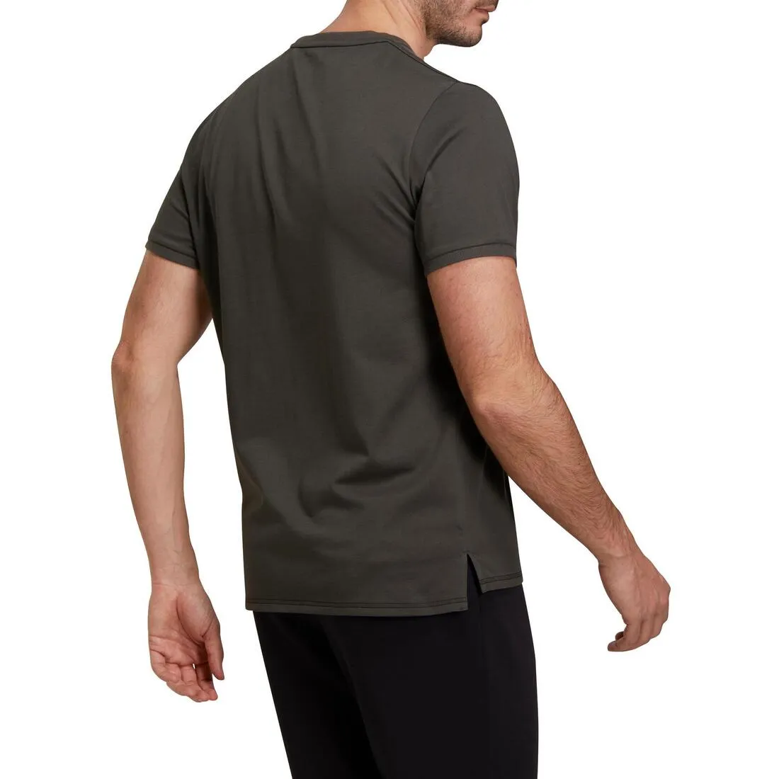 Regular-Fit Gym & Pilates T-Shirt - Khaki Print