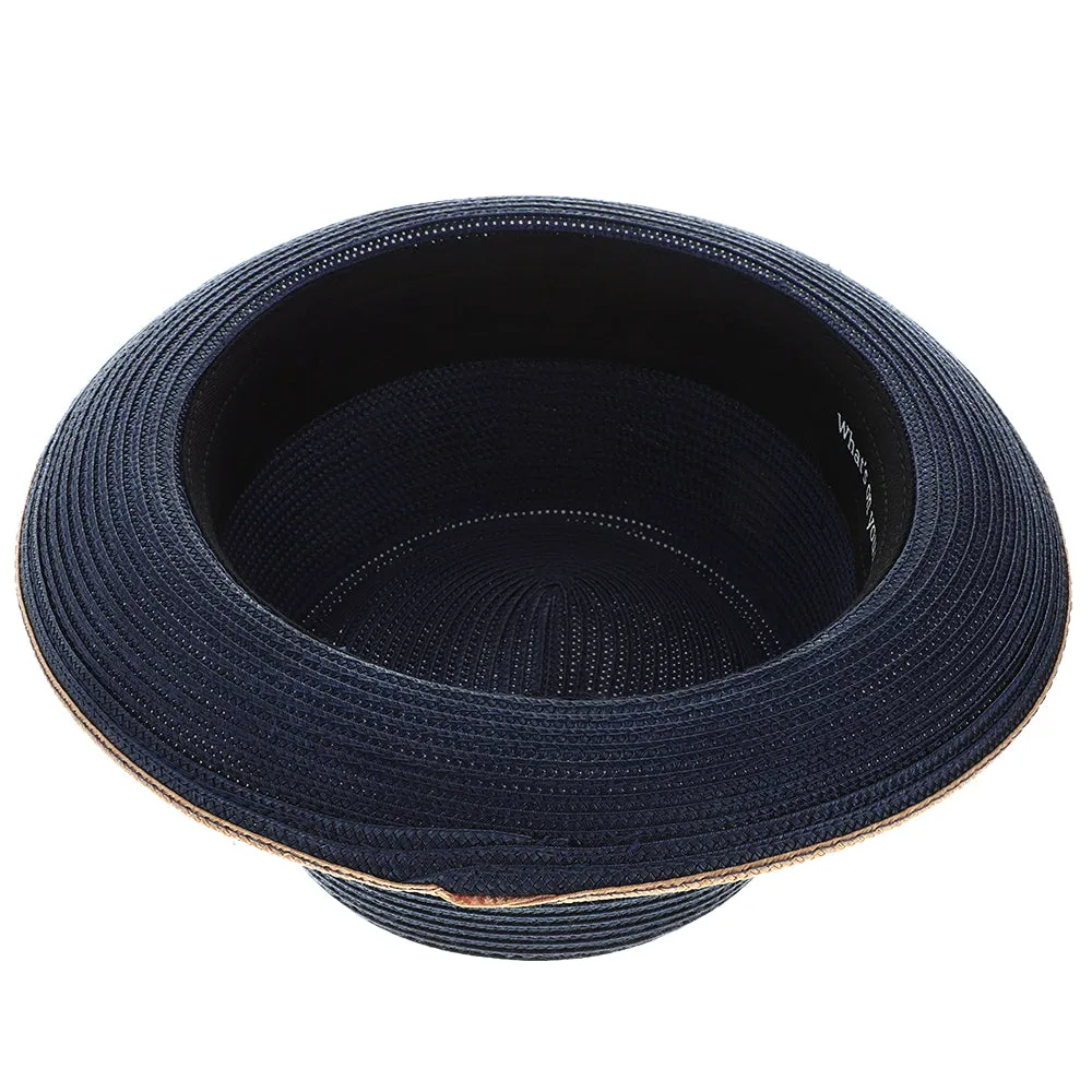 Retro Elegance Hat Straw Pork Pie Hat