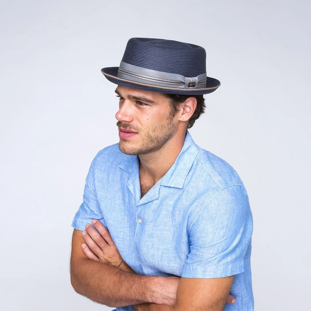 Retro Elegance Hat Straw Pork Pie Hat