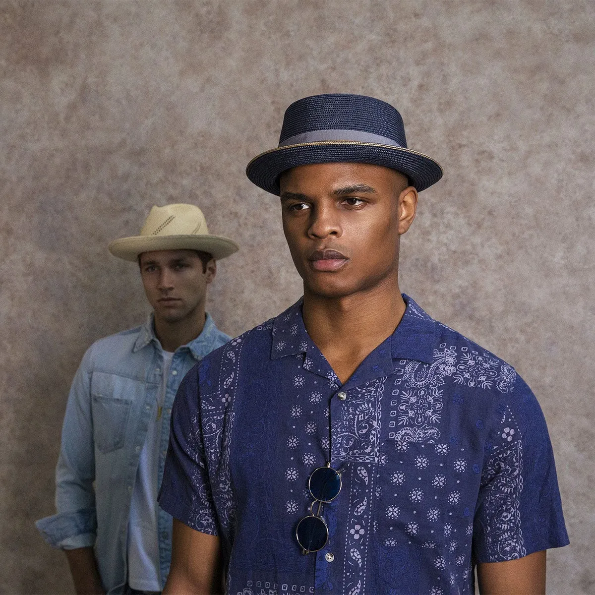 Retro Elegance Hat Straw Pork Pie Hat
