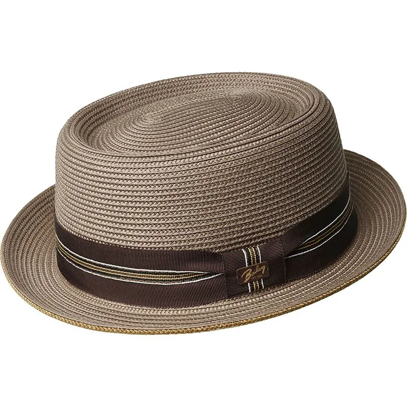 Retro Elegance Hat Straw Pork Pie Hat
