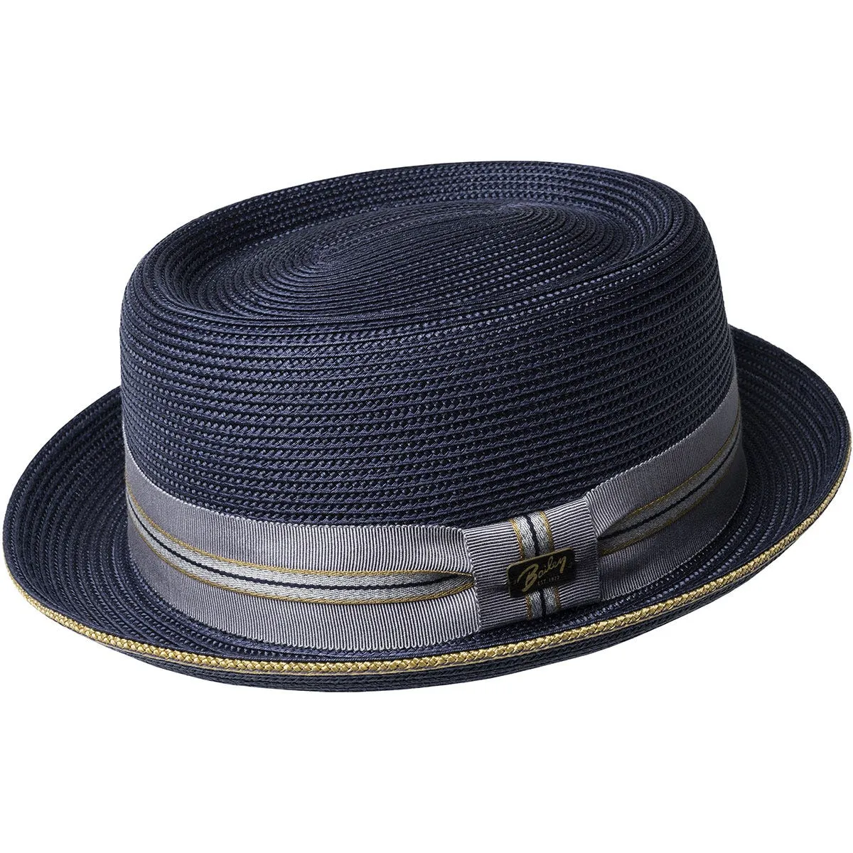 Retro Elegance Hat Straw Pork Pie Hat