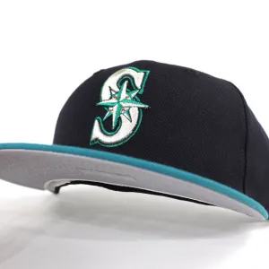 Seattle Mariners 1999-2003 New Era 59Fifty Fitted Hat (Retro Gray Under Brim)