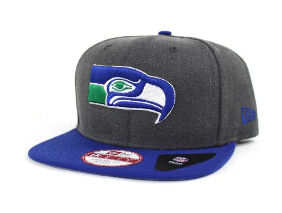 Seattle Seahawks New Era 9Fifty Snapback Hats (Gray Blue Gray Under Brim)