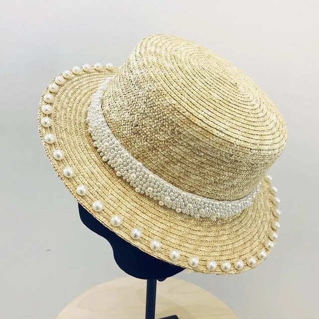 Short Hat Best-price offer 6cm Trim Straw Masterful craftsmanship