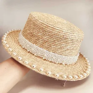 Short Hat Best-price offer 6cm Trim Straw Masterful craftsmanship